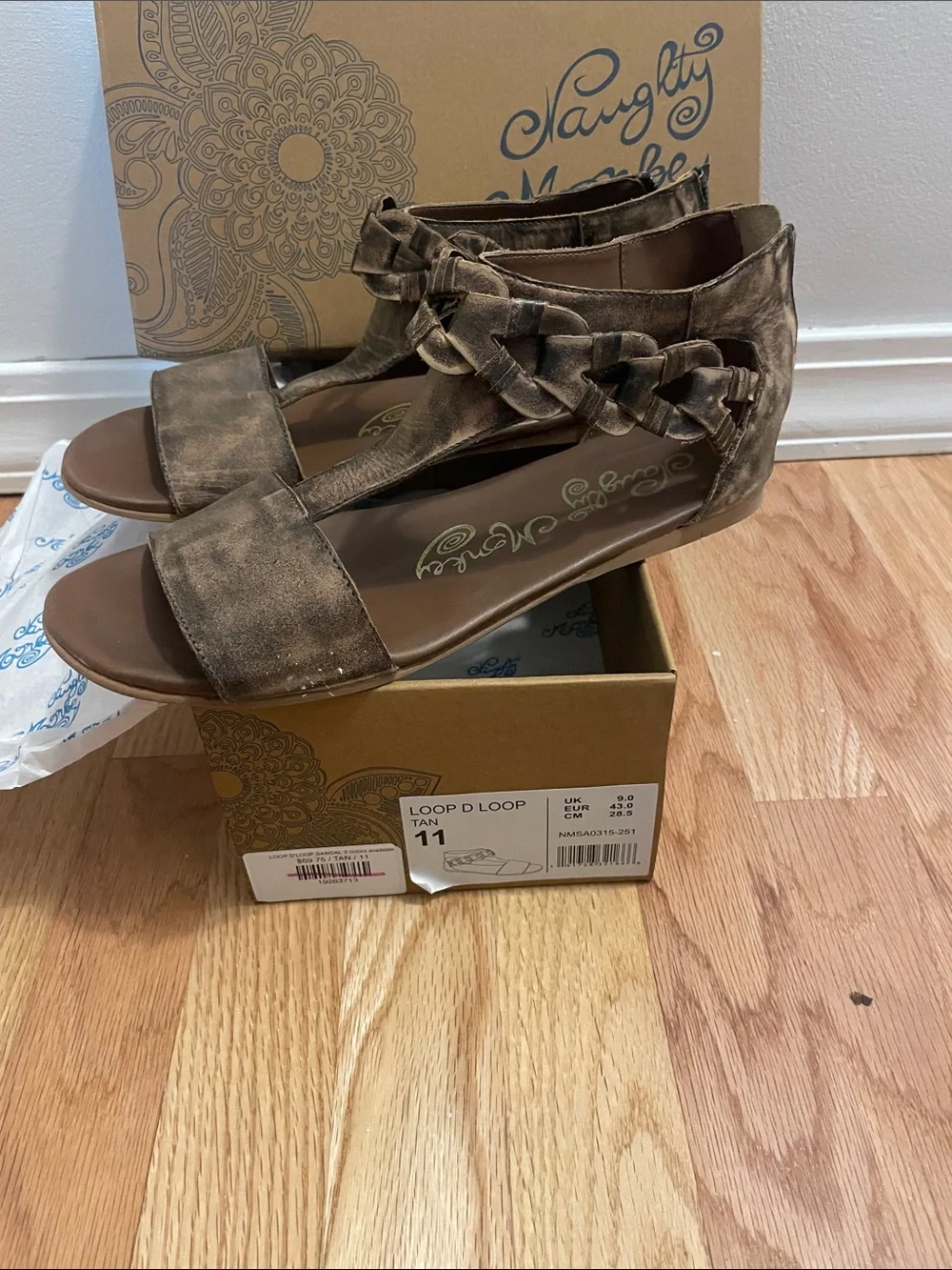 naughty monkey Tan Braided Gladiator Sandal